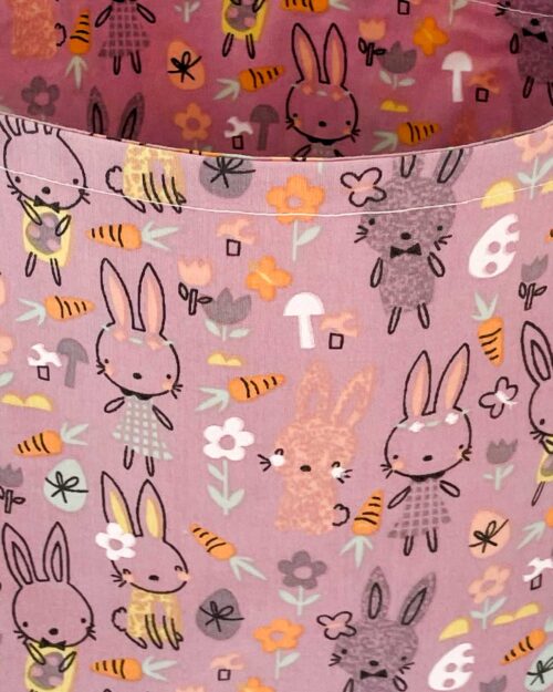 Childrens Tote Bag Easter Bunnies Pink