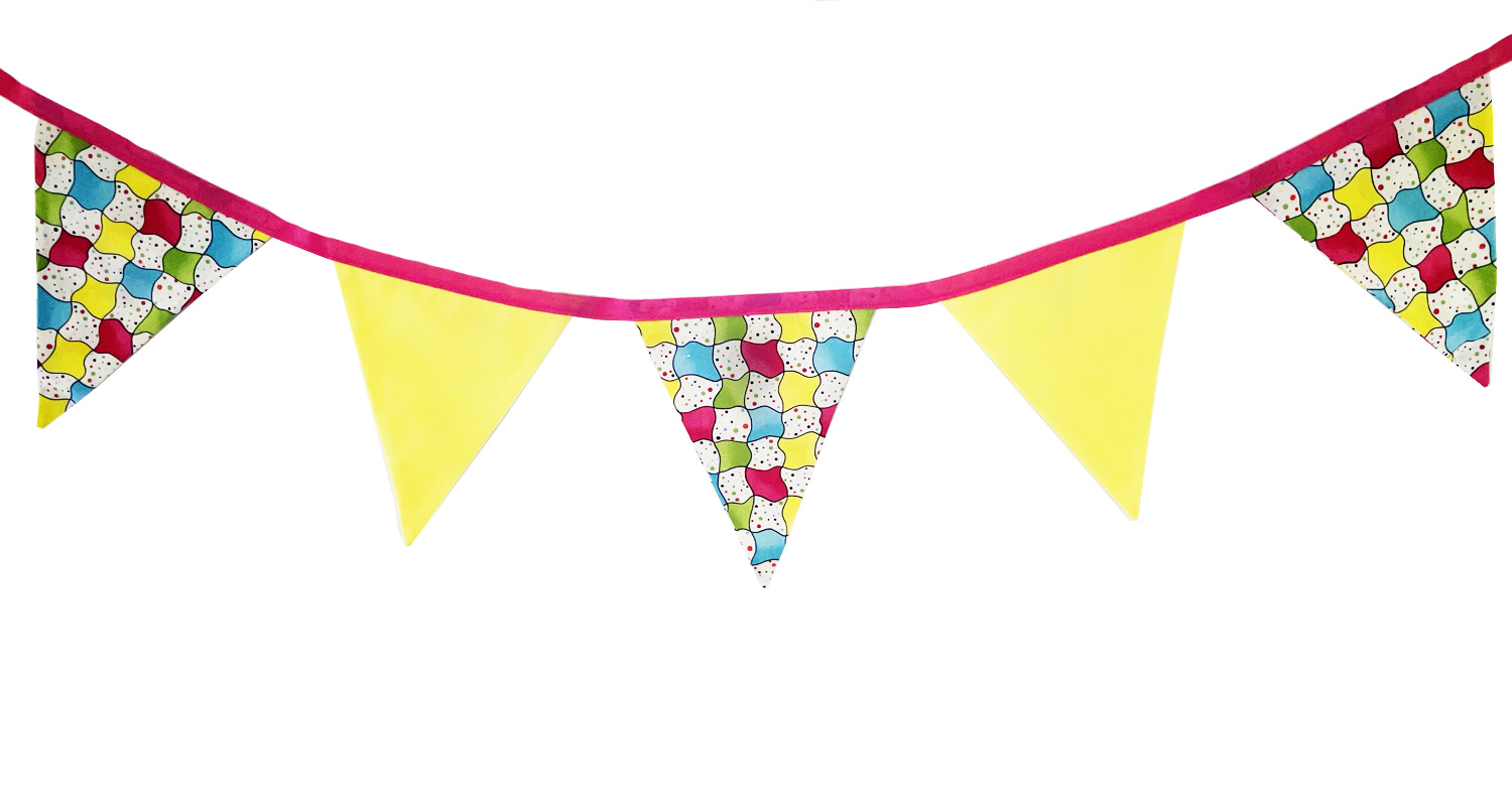 Coloured Wavy Flag Bunting
