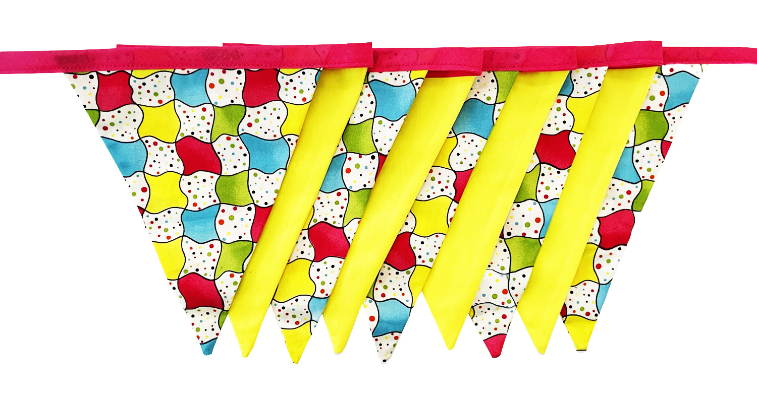 Coloured Wavy Flag Bunting