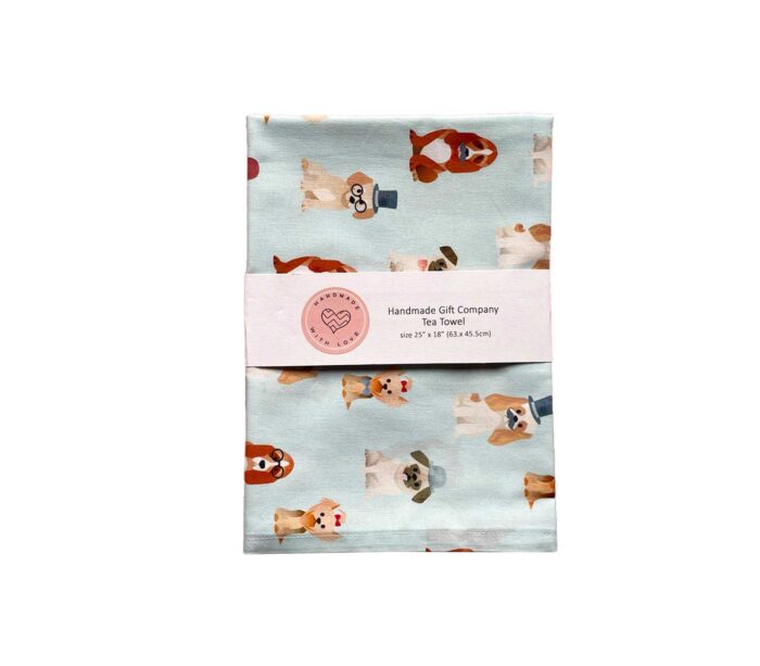 Tea Towel Dog Glasses