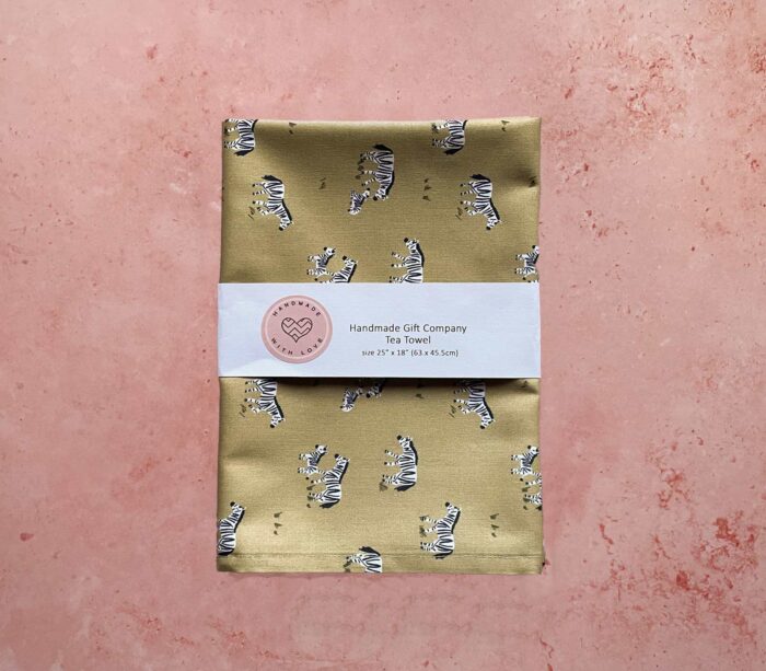 Tea Towel Zebras Pattern
