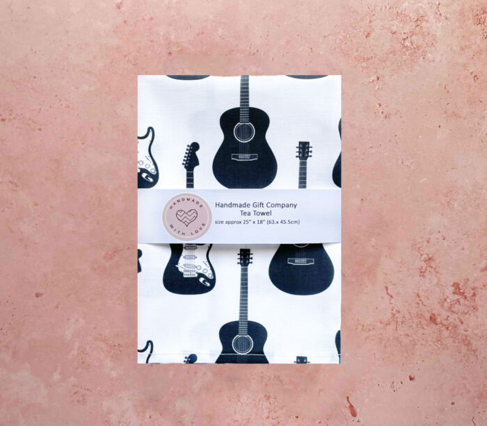 Tea Towel Guitars Black