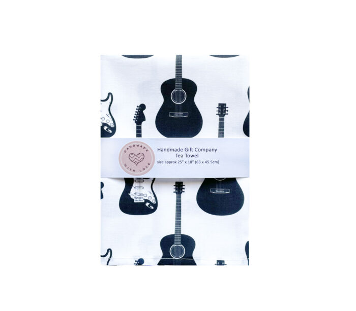 Tea Towel Guitars Black