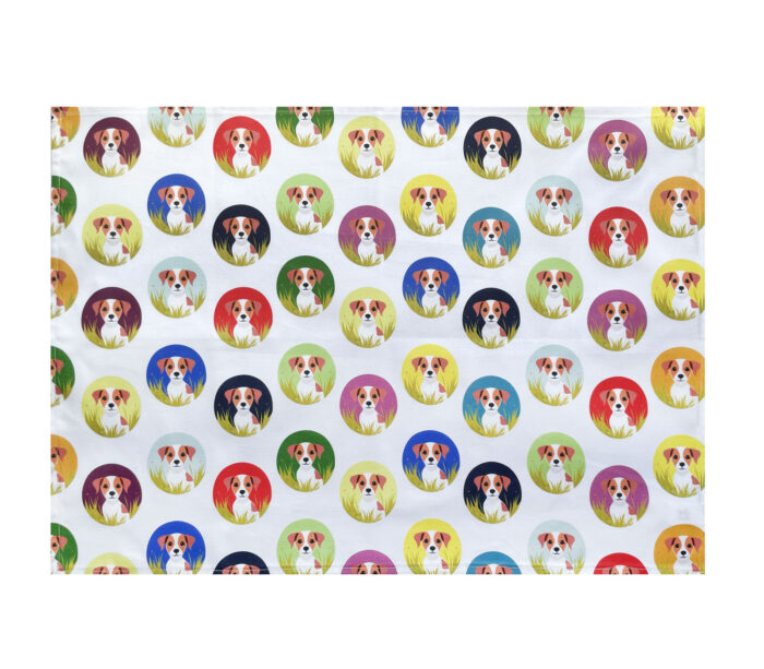 Tea Towel Coloured Dogs