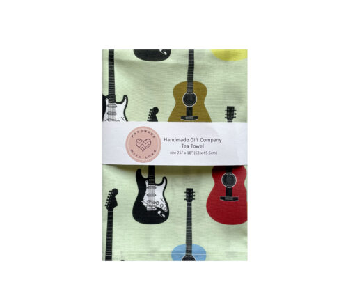 Tea Towel Coloured Guitars