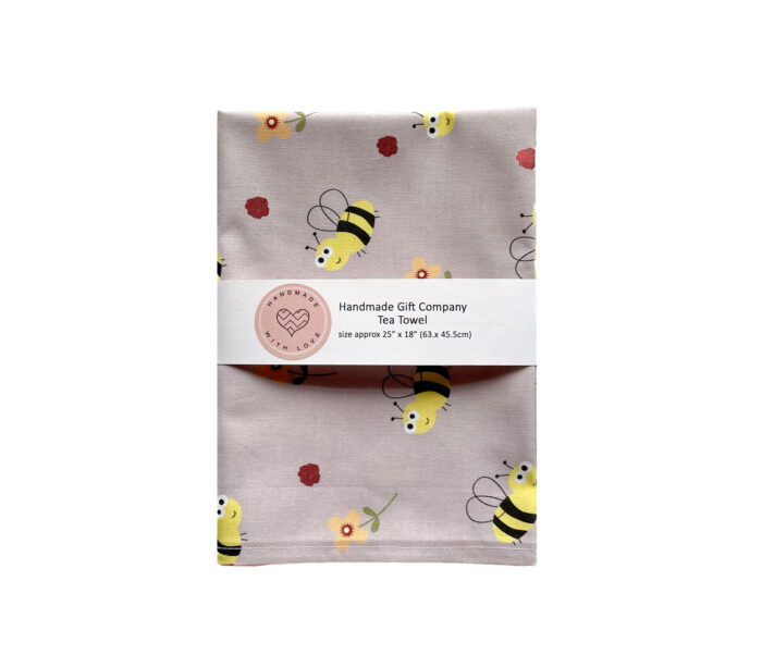 Tea Towel Bees Floral
