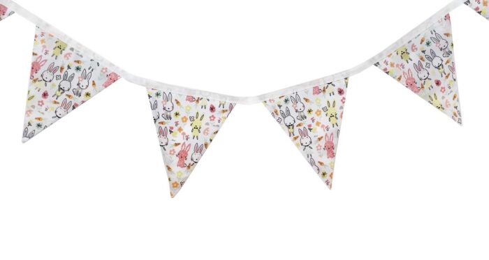 Bunny Rabbit Bunting White
