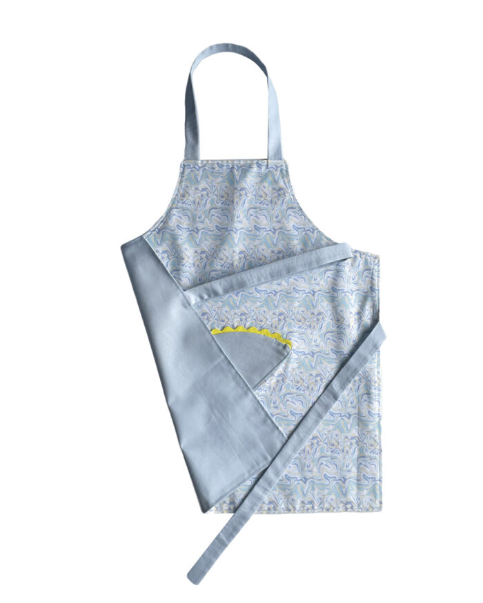 Children's Apron Blue Marble