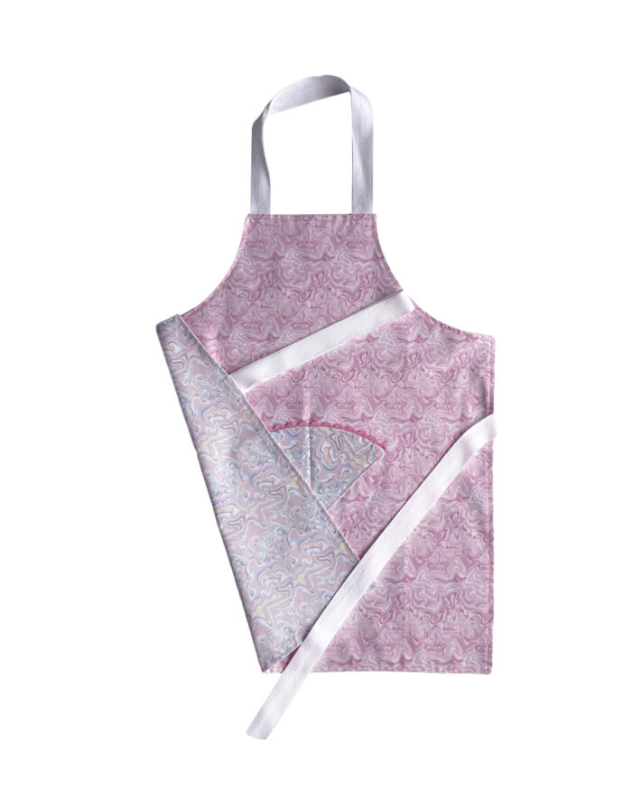 Children's Apron Pink Marble