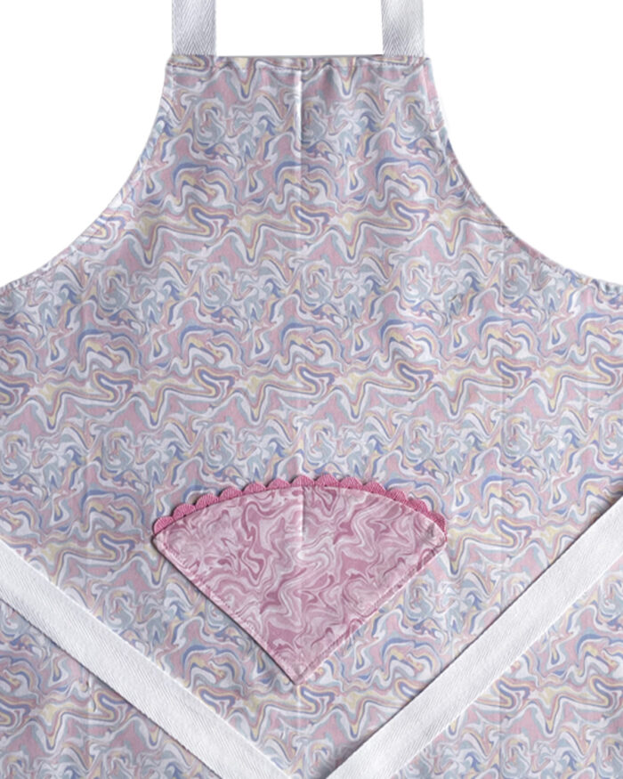 Children's Apron Pink Marble