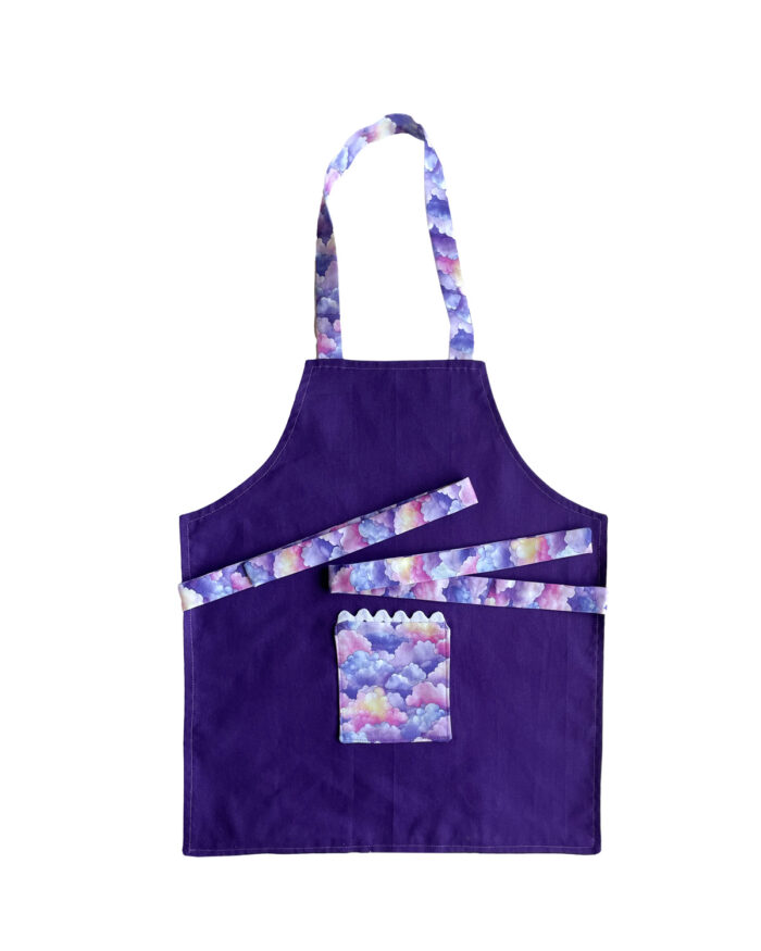 Children's Apron Coloured Clouds