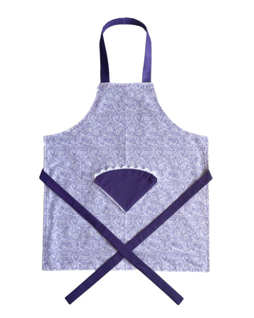 Children's Apron Purple Marble