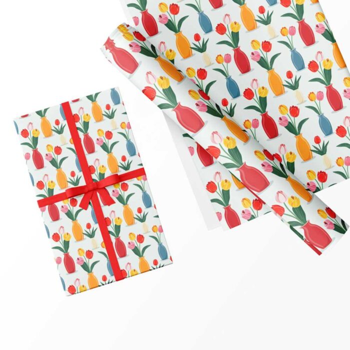 Floral Vases Gift Wrap
