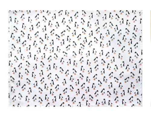 Tea Towel Penguins White