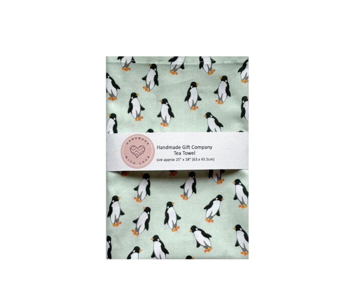 Tea Towel Penguins Blue