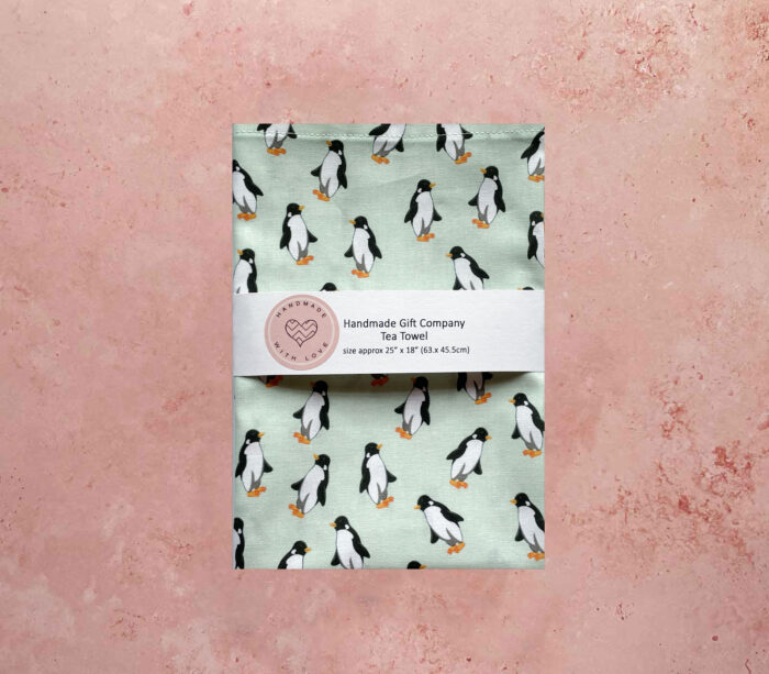 Tea Towel Penguins Blue