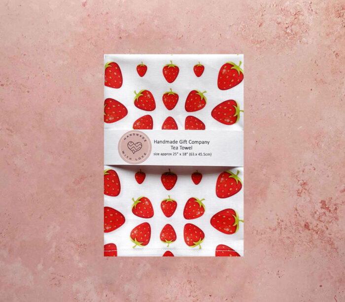 Tea Towel Strawberry Design