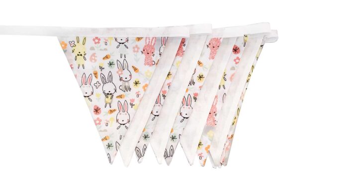 Bunny Rabbit Bunting White