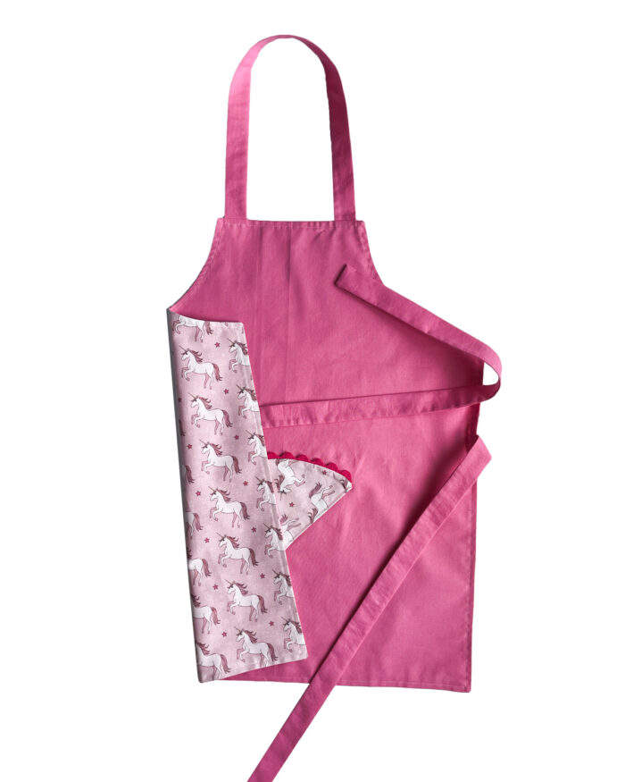 Children's Apron Pink Unicorns