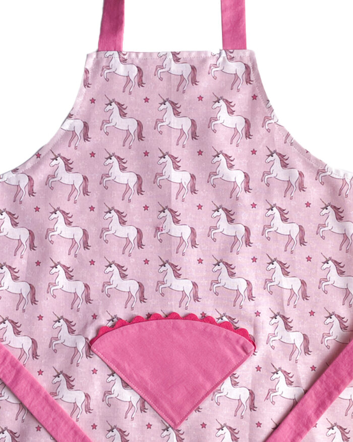 Children's Apron Pink Unicorns