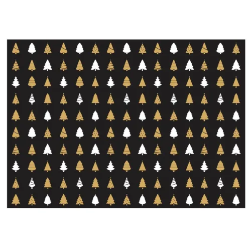 Gold Trees Christmas Wrap