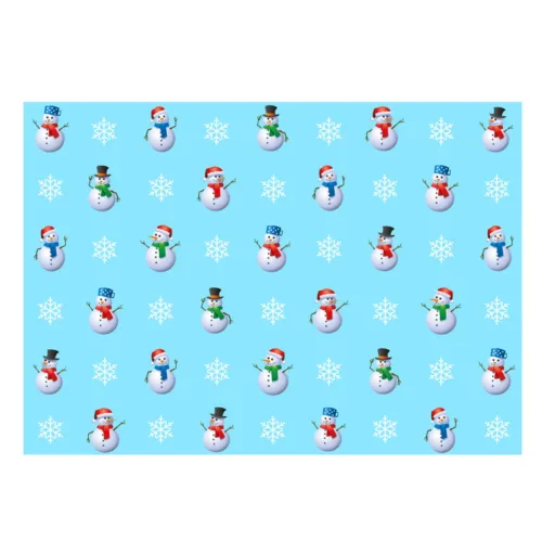Christmas Gift Wrap Snowmen