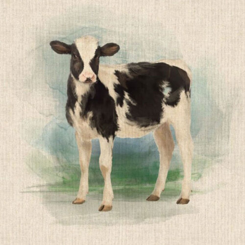 Calf Design Linen Cushion