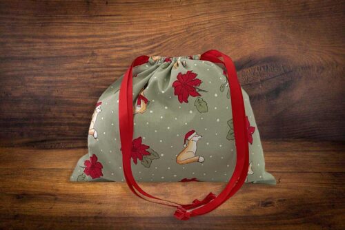 Christmas Foxes Gift Bag