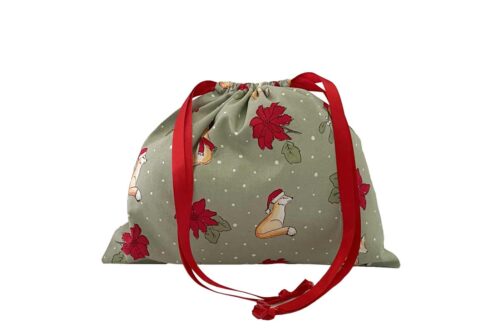 Christmas Foxes Gift Bag