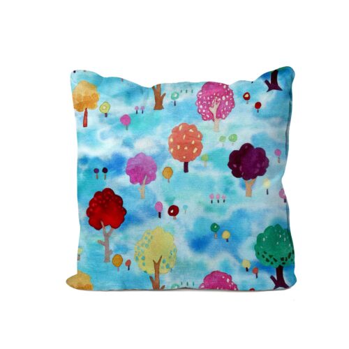 Mini Cushion Colourful Trees