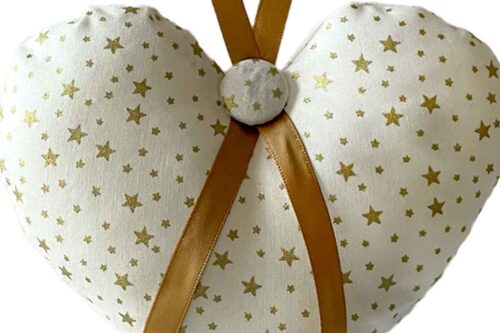 Christmas Heart Gold Stars