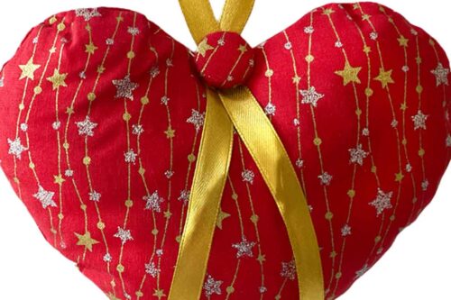 Heart Gold-Silver Stars