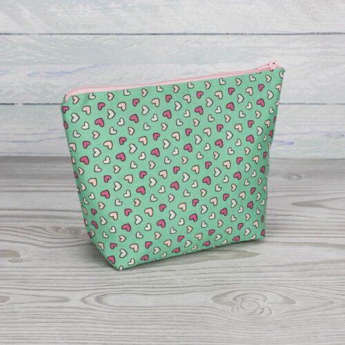 Cosmetic Bag Pink Hearts