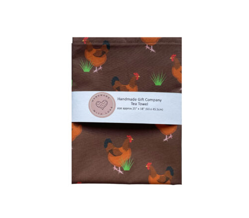 Chicken Tea Towel Brown