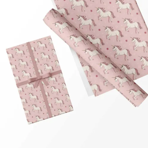 Pink Unicorn Gift Wrap