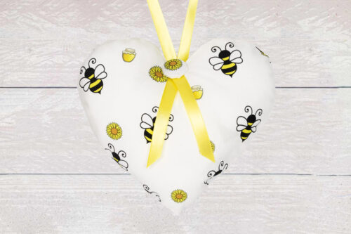 Bee Design Fabric Heart