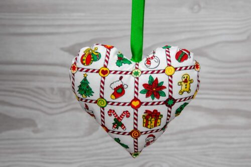 Christmas Decorations Fabric Heart