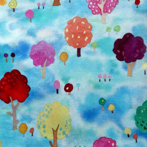 Mini Cushion Colourful Trees