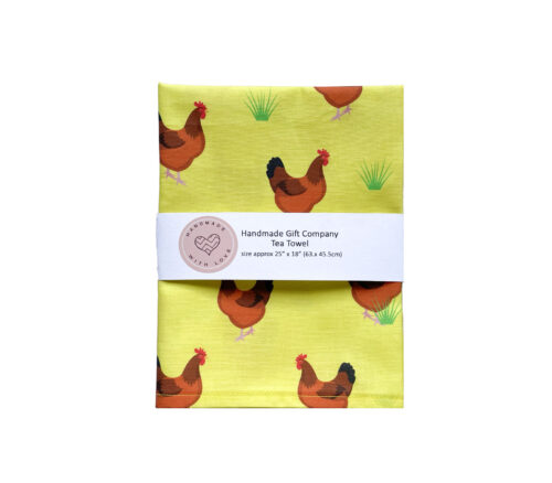 Chicken Tea Towel Yellow