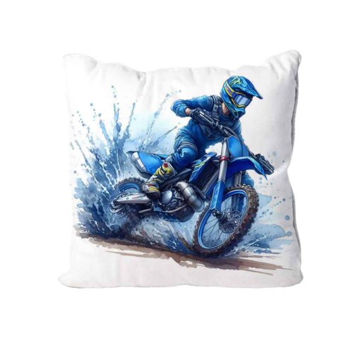Motorbike Rider Design Cushion