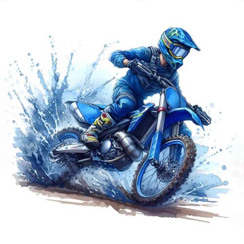 Motorbike Rider Design Cushion