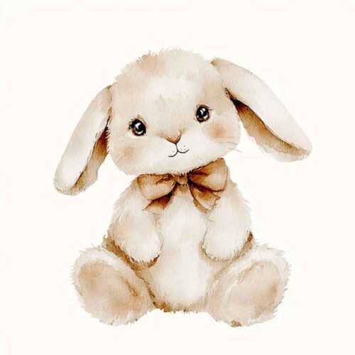 Cute Bunny Design Cushion