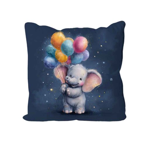 Elephant Balloons Design Cushion