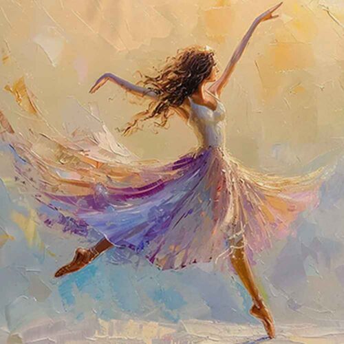 Pastel Ballet Dancer Cushion