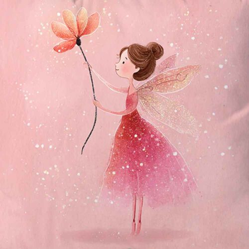 Pink Fairy Design Cushion