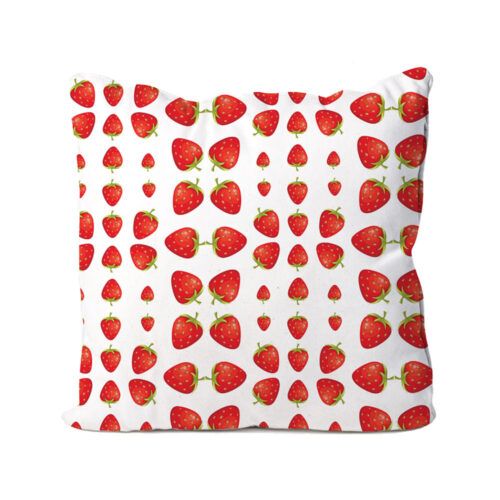 Strawberry Red Design Cushion