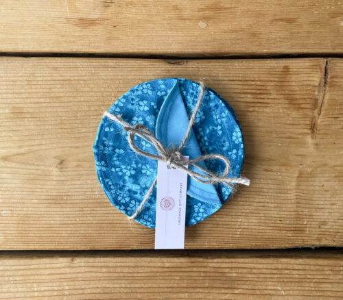 Coasters Blue Floral Design