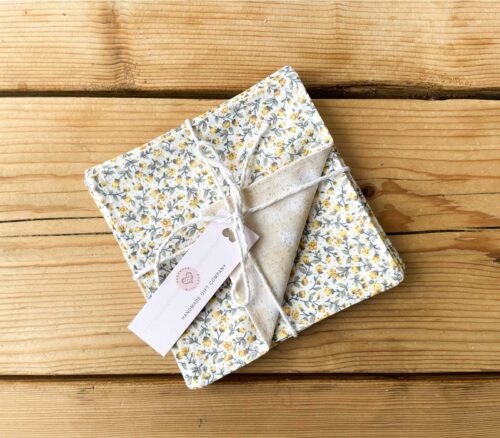 Coasters Floral Yellow Design