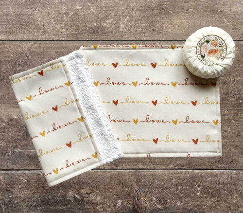 Face Cloths Love Hearts