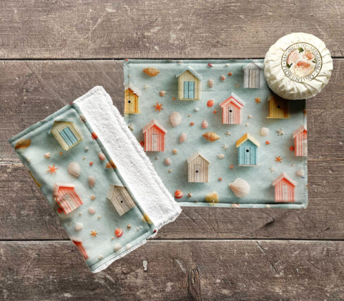Face Cloths Seashore Design